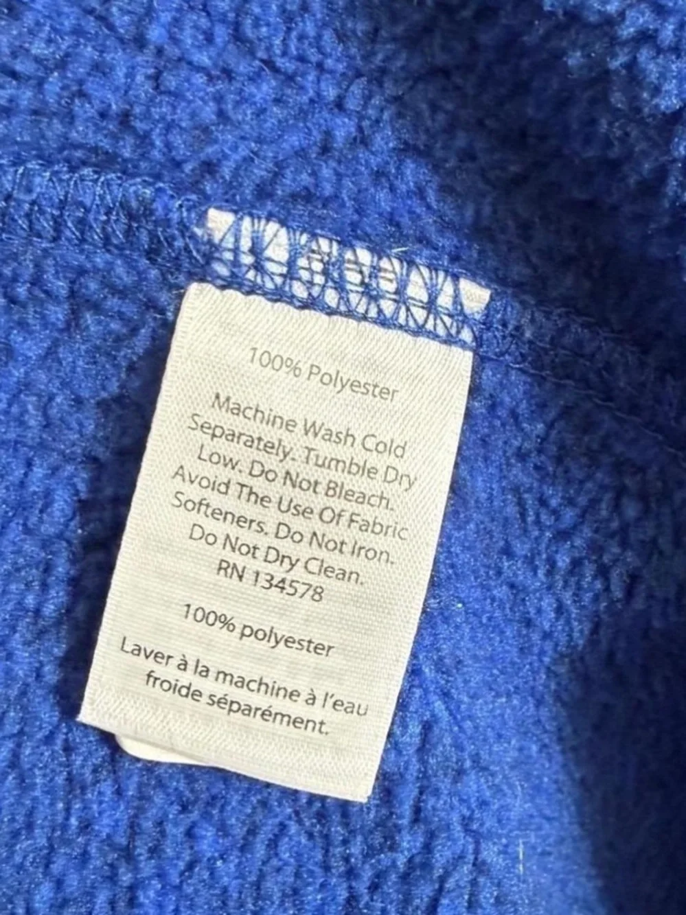 Vineyard Vines Boys XL 18 Blue Fleece Full Zip Vest